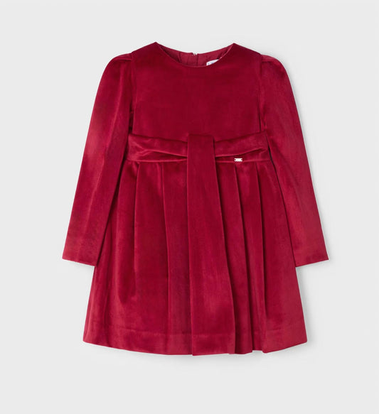 Mayoral - Girl's Cherry Velvet Dress