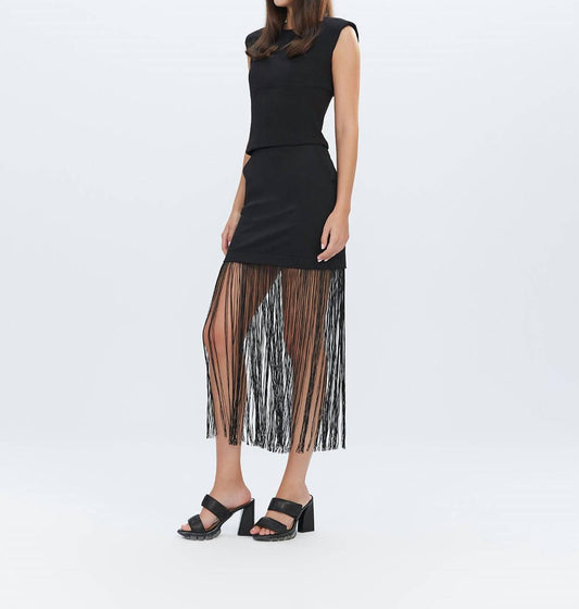 Theo The Label - Atlas Fringe Layered Mini Skirt