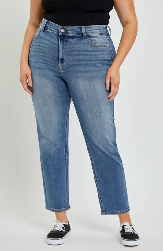 Cello - Mid Rise Crop Mom Jeans