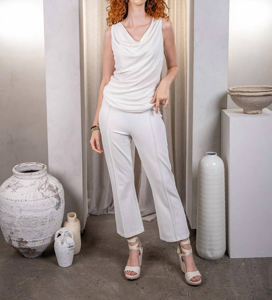 Paparazzi - Ponte Solid Crop Pull-On Flared Pant