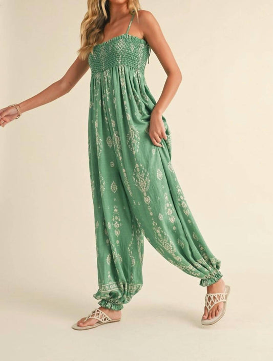 Klesis - Printed Balloon Bottom Jumpsuit