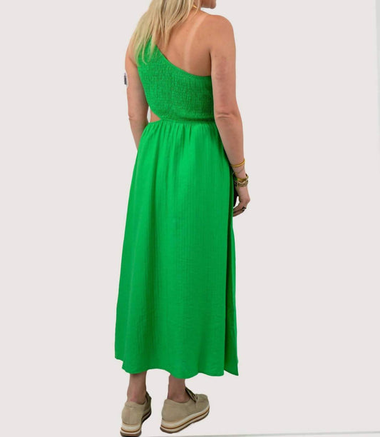 Davi & Dani - Cutout One Shoulder Maxi Dress
