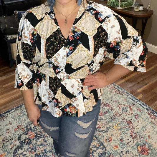 Andree By Unit - Dolman Sleeves Printed Top