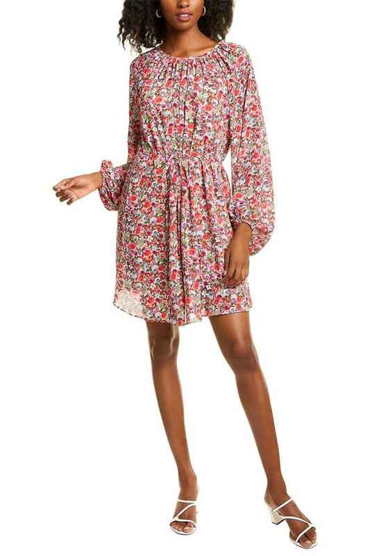 Maggy London - Floral Print Fit And Flare Crepe Dress