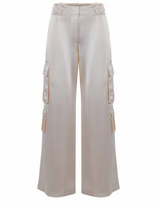 Self-Portrait - Women's Satin Cargo Trousers