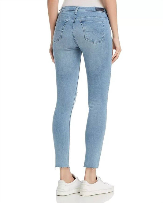 Ag Jeans - Ankle Torn Raw Hem Mid-Rise Skinny Jeans
