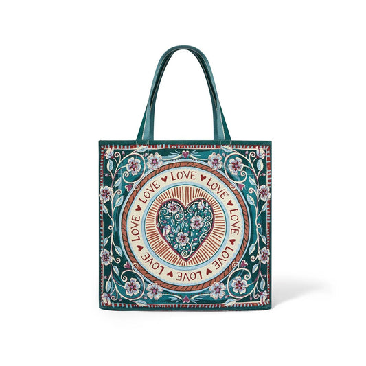 Brighton - Bella Tile Love Canvas Tote Bag