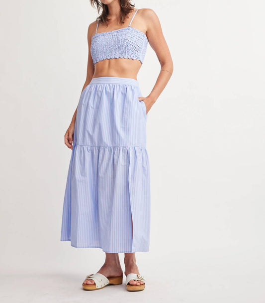 Self Contrast - Rain Front Slit Midi Skirt