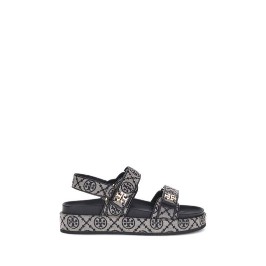 Tory Burch - Women's Monogram Fabric Flat Sandals