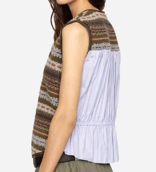 Sea - Ciara Fair Isle Knit Combo Vest