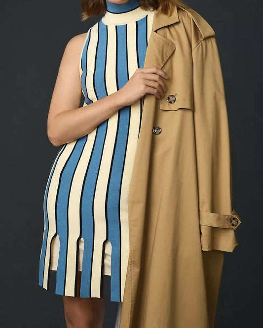 Eva Franco - Mock Neck Sleeveless Mini Dress