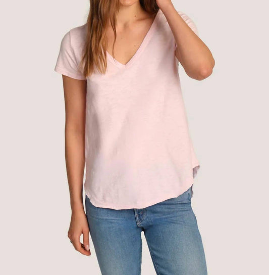 Dylan - Deep V-Shirt Tail Tee