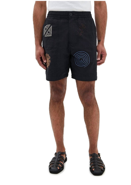 Wax London - Kurt Doodle Embroidery Short