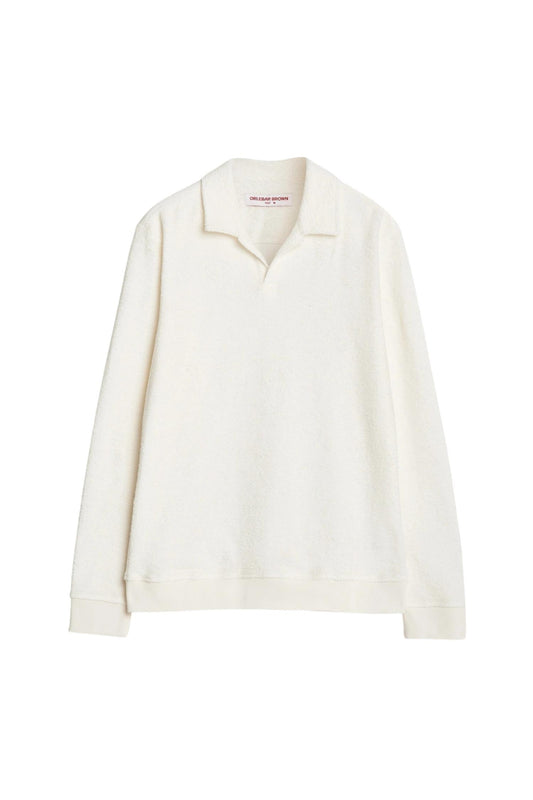 Orlebar Brown - Santino Terry Long Sleeve Polo Shirt