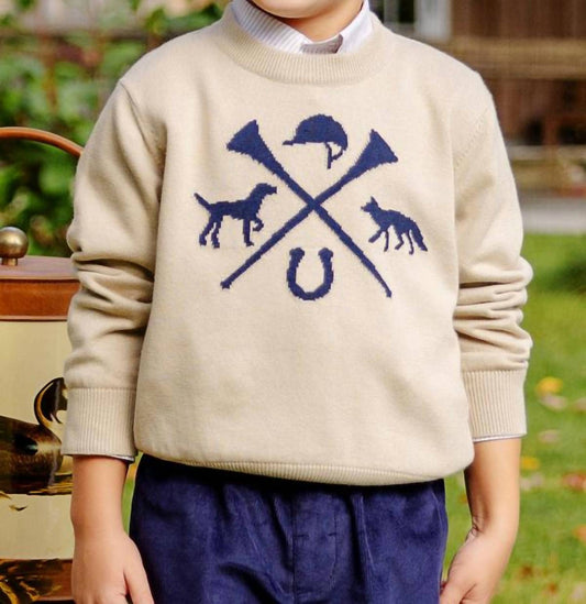 The Beaufort Bonnet Company - Boy's Isaac's Intarsia Sweater