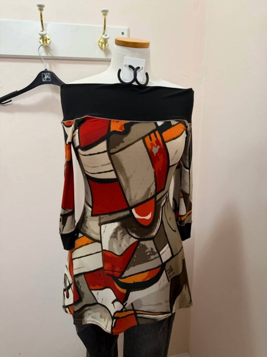 Joseph Ribkoff - Women's 3/4 Sleeve Off Shoulder Tunic