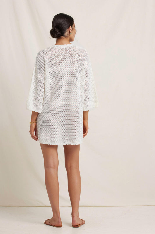 Peony - Pointelle Oversized Mini Dress