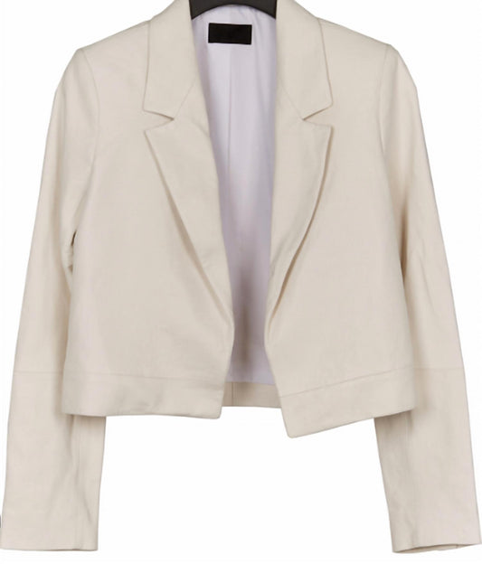 Wynn Crop Leather Blazer