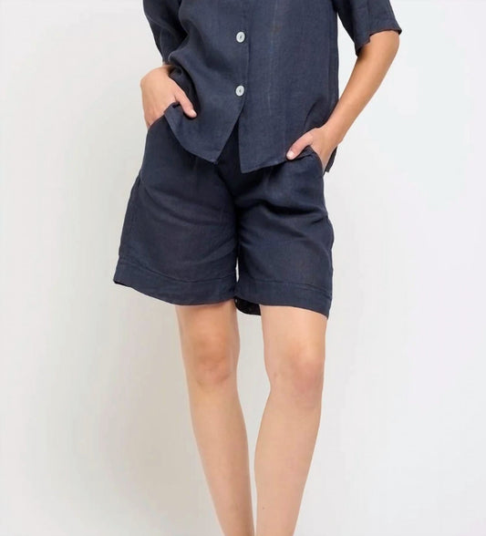 Pistache - Linen Bermuda Shorts