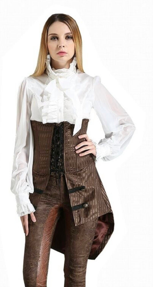 Pentagramme - Gothic Military Style Waist Cincher