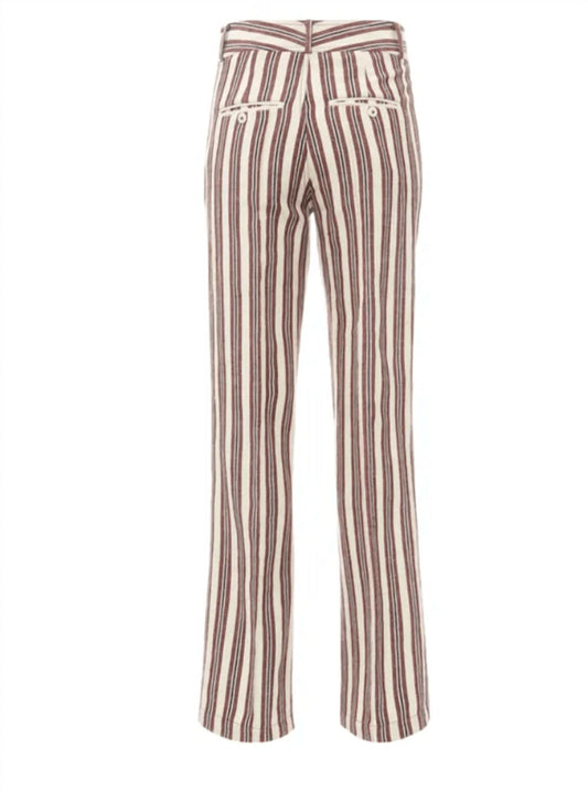 Laurence Bras - Women's Souky Striped Linen Trousers
