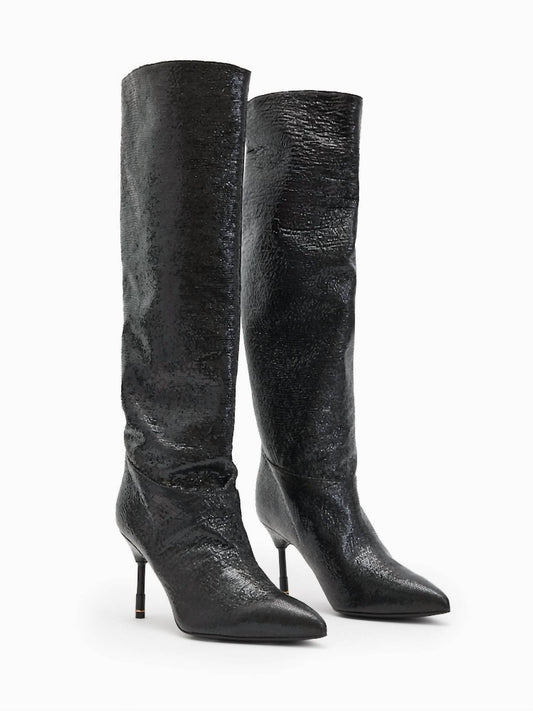 Allsaints - Women's Nori Shimmer Knee High Leather Boots