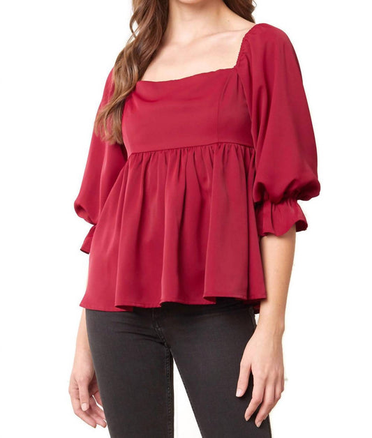 Entro - Square Neck Babydoll Top