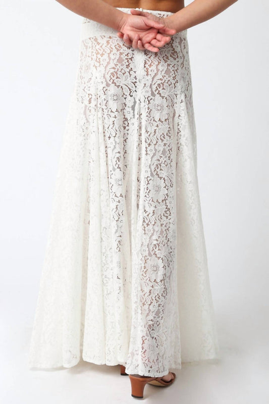 Olivaceous - Viola Sheer Lace Maxi Skirt