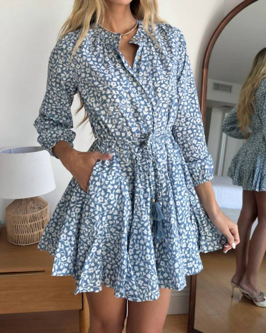 Mint - Dreamy Daisy Long Sleeve Mini Dress