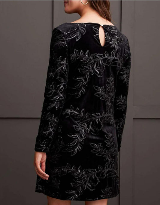 Tribal - Long Sleeve Lined Sequin Dress