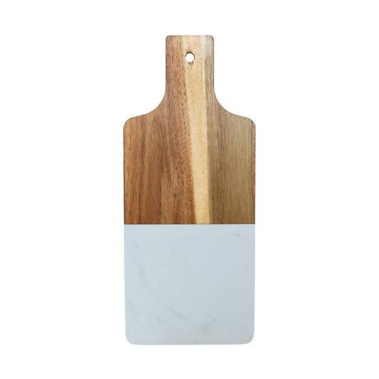 Creative Gifts International - Marble and Acacia Wood Handled Board