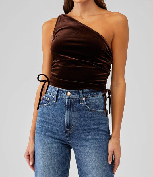 Amanda Uprichard - Ania Velvet One Shoulder Top