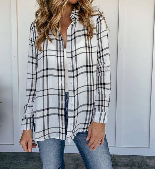 Lure Boutique - Take It Easy Lightweight Plaid Shirt