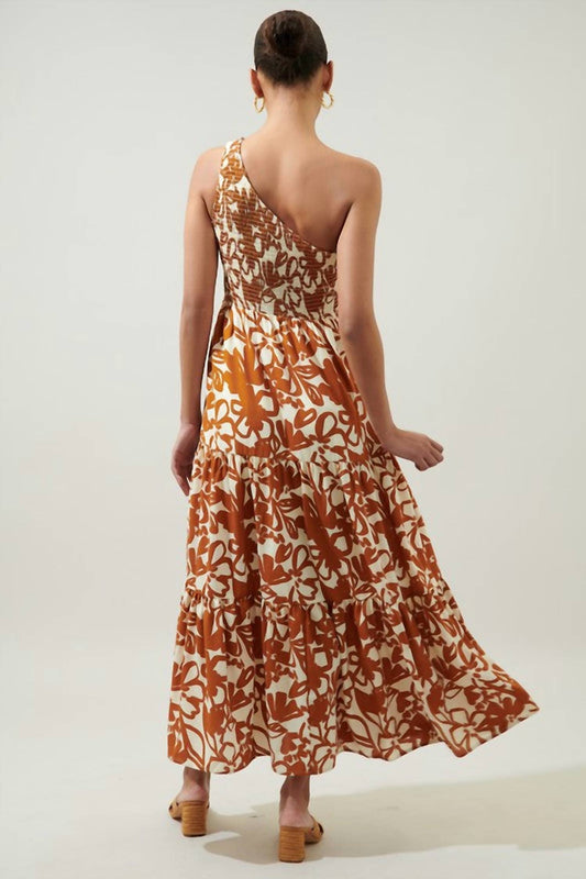 Sugarlips - Marida Caramel Floral Maxi Dress