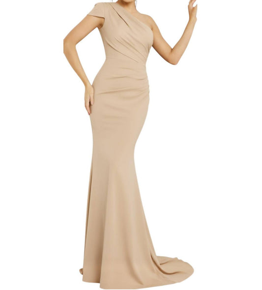 Jovani - One Shoulder Maxi Evening Dress
