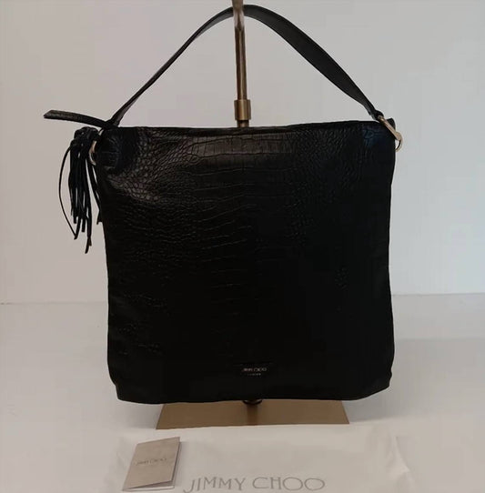 Jimmy Choo - Women's Croc-embossed Leather Soft Hobo Bag