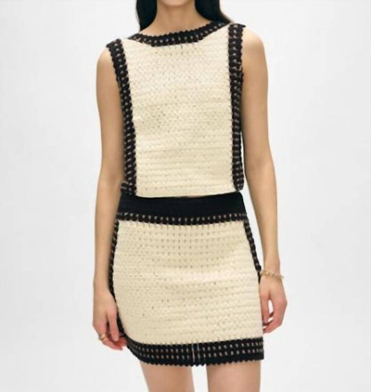 White + Warren - COTTON CROCHET TIE TANK