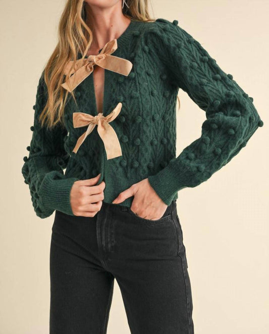 &Merci - Bow Long Sleeve Cardigan