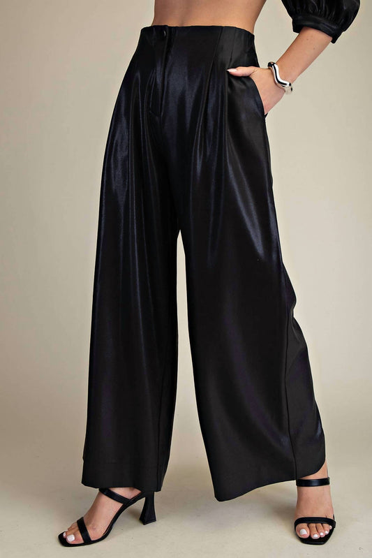 Glam - High Waist Wide Leg Pants