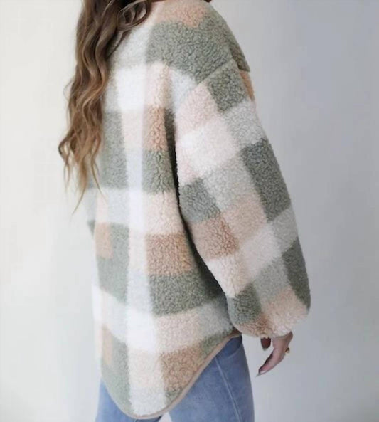 By Together - Ruth Checkered Sherpa Jacket