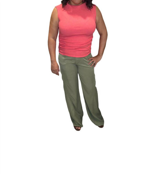 Risen - High Rise Wide Leg Tencel Cargo Pants