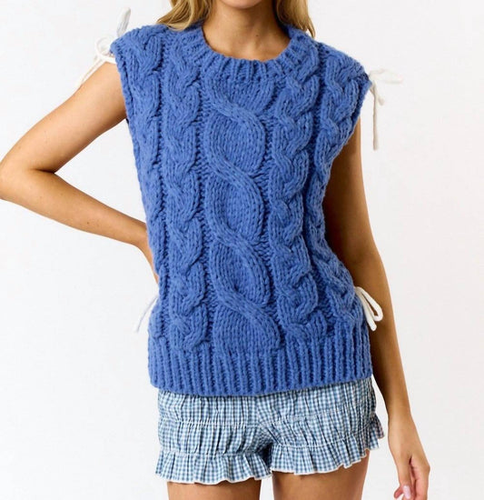 Blue Blush - Chunky Sweater Vest