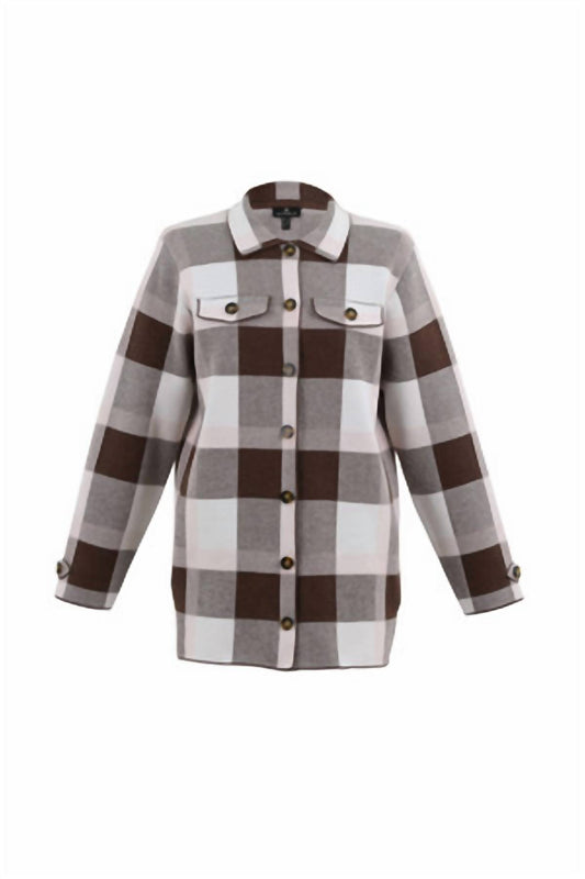 Marble - Women's Oversized Plaid Shacket