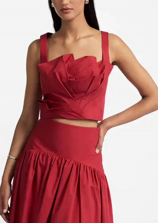 Lela Rose - Draped Tulip Tank Top