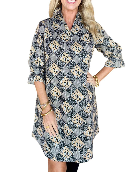 Boho Chic - Printed Suede Dress