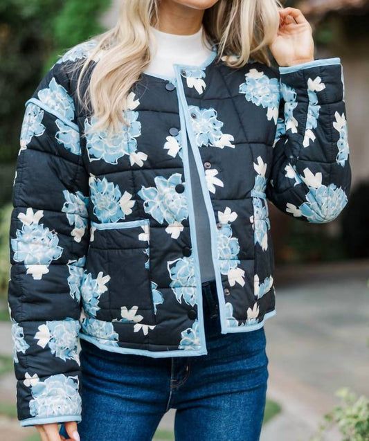 Mia - Floral Quilted Jacket