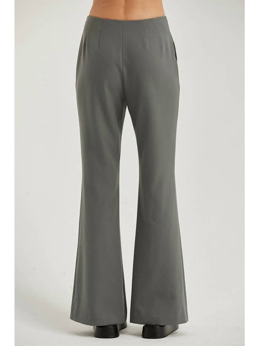 Crescent - Noelle Front Slit Flare Pants