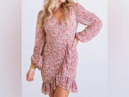 Karlie - Fiona Floral Wrap Ruffle Dress