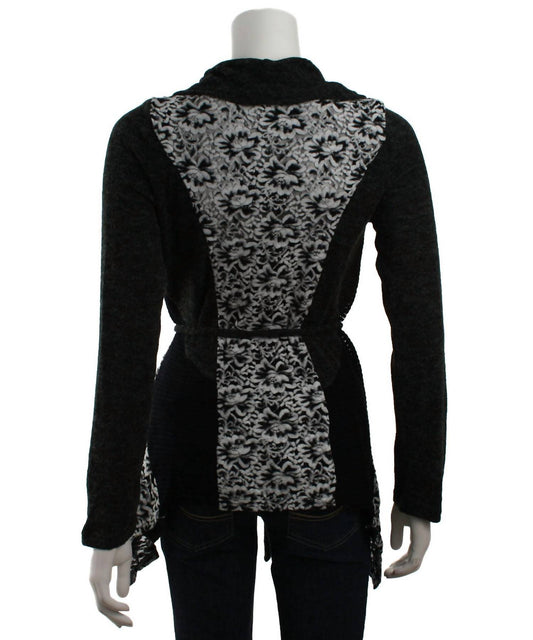 Ryu - Rosette Lace Trim Cardigan