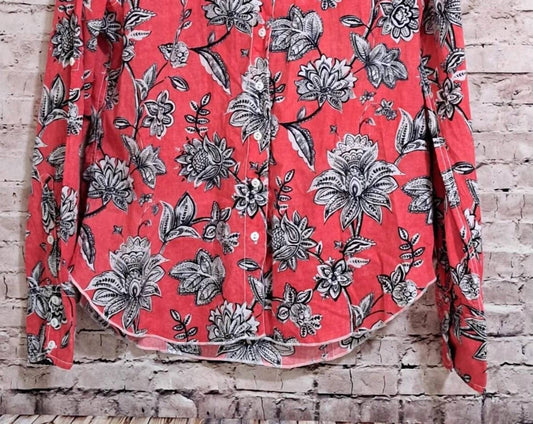 Cino - Women's Floral Long Sleeve Button Up Shirt